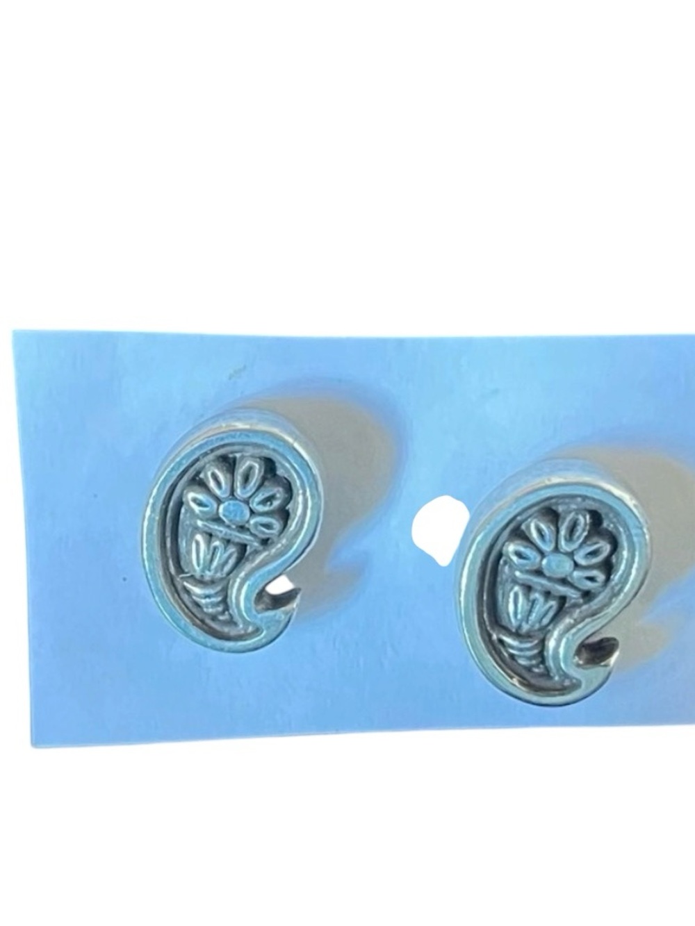 Brighton Pierced Silver Stud Earring & original Brighton branded jewelry pouch